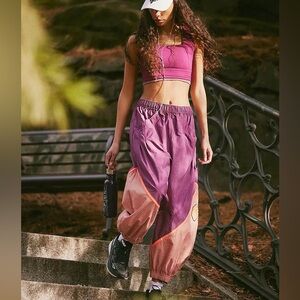 FP Movement Free Flow Joggers Women's Deep Mulberry Combo NWT